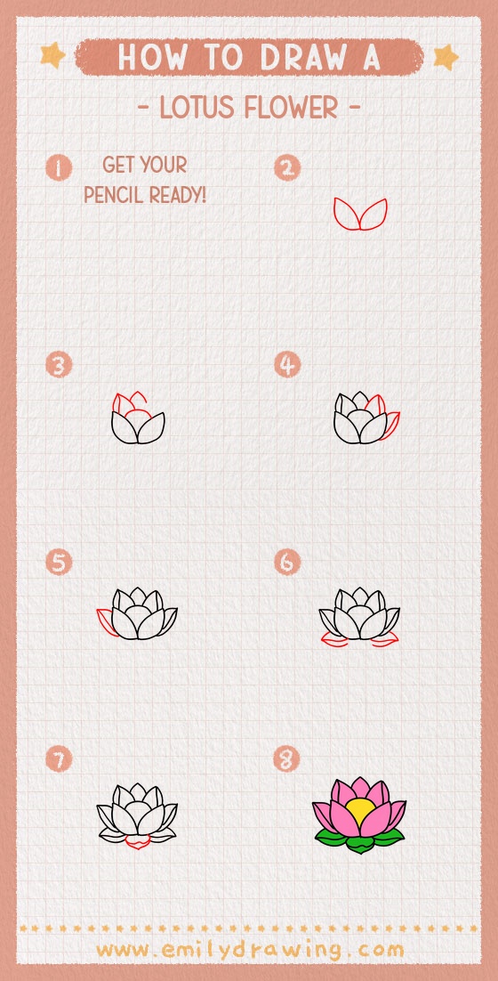 how to draw a lotus flower pinterest pin